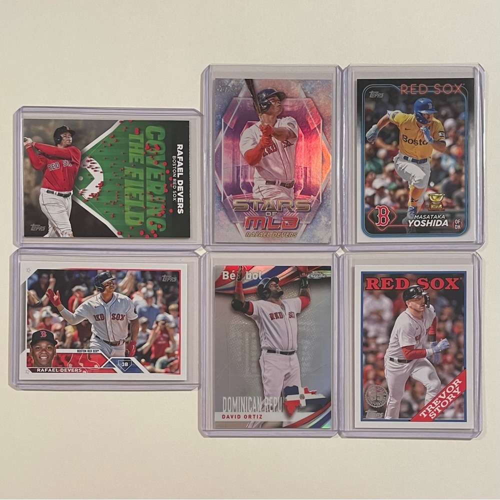 Lot of 6 Boston Red Sox Topps MLB Baseball Cards